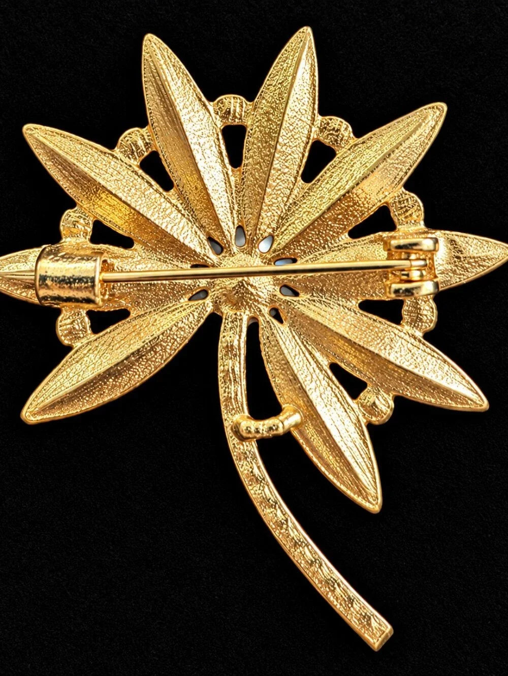 Crystal Flower Brooch Pin Pearl Rhinestone Statement Jewelry Choose Color